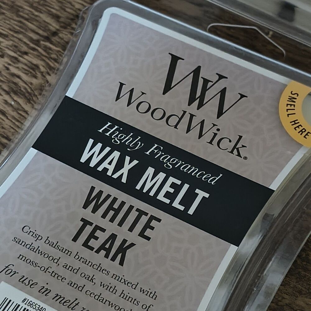 4 PACK WoodWick Highly Fragranced White Teak Wax Melts 3 oz